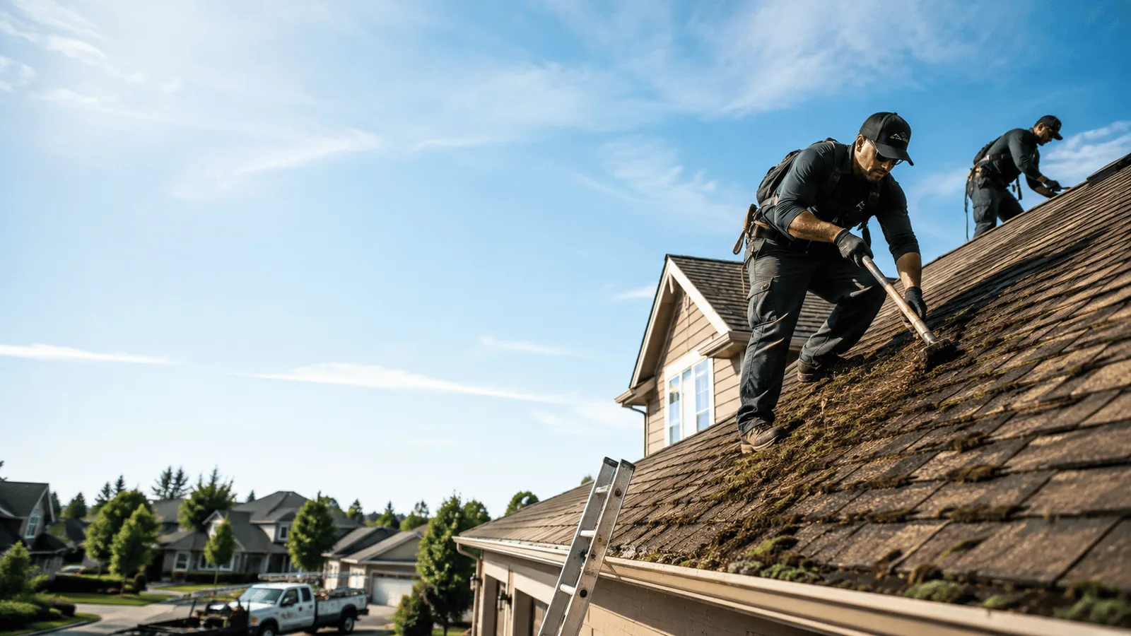 Roof Moss Removal in Pleasant Hill, IL near me